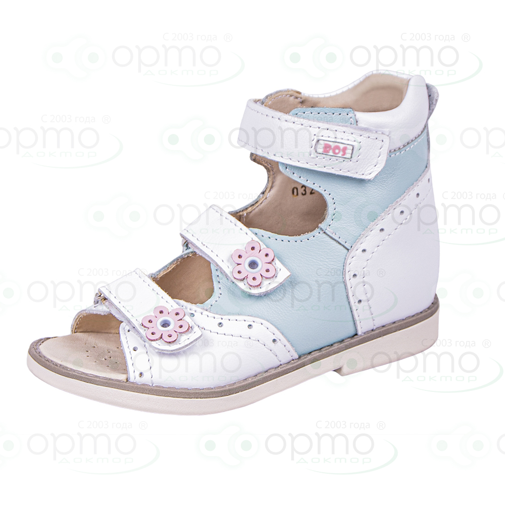 Сандалики высокие белые 032-015 (34)