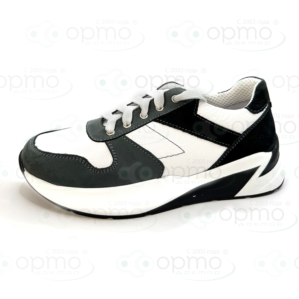 М-9417 Полуботинки спортивные мужские (45 белый/черный)