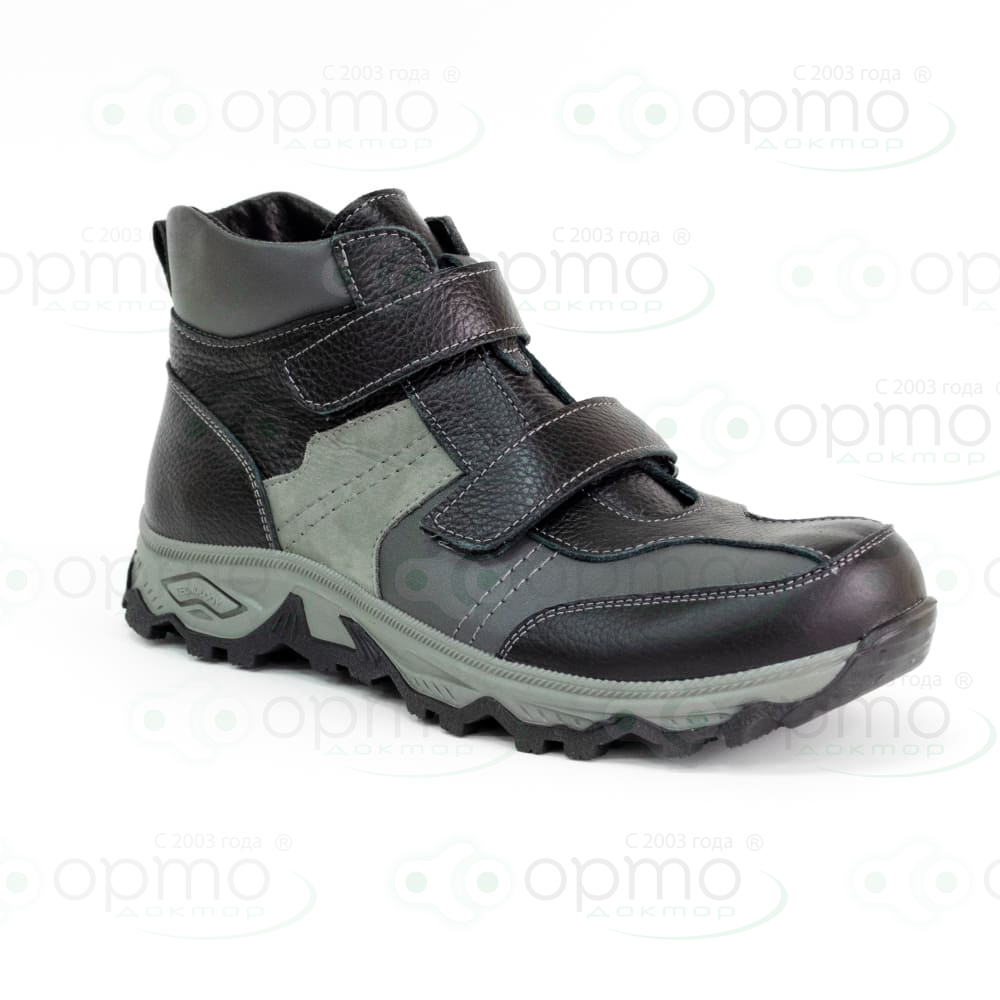 М-734В Ботинки подростковые байка (40 черный/серый)
