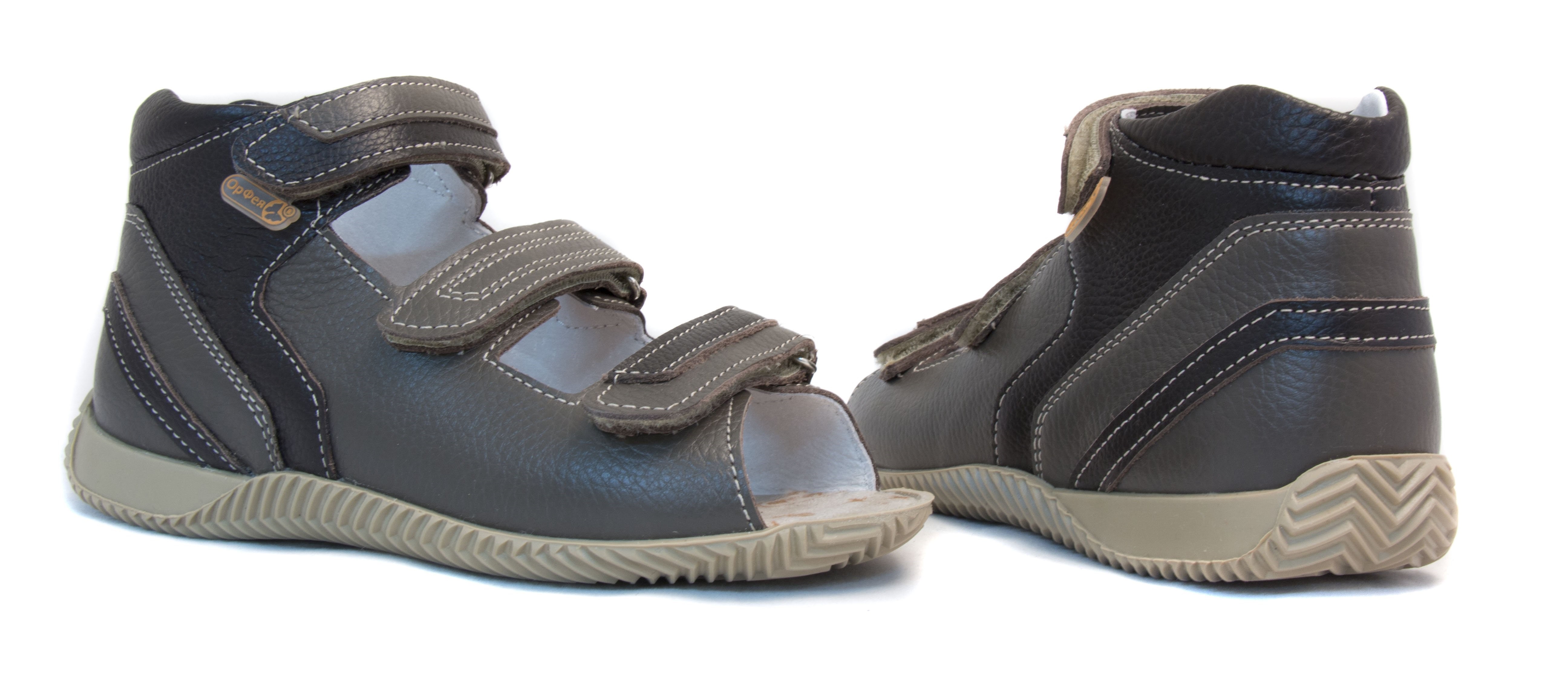 Сандалики Орфея мал. Б4-139-037-075-0 (р. 37 (24,5 см), серый/коричневый)