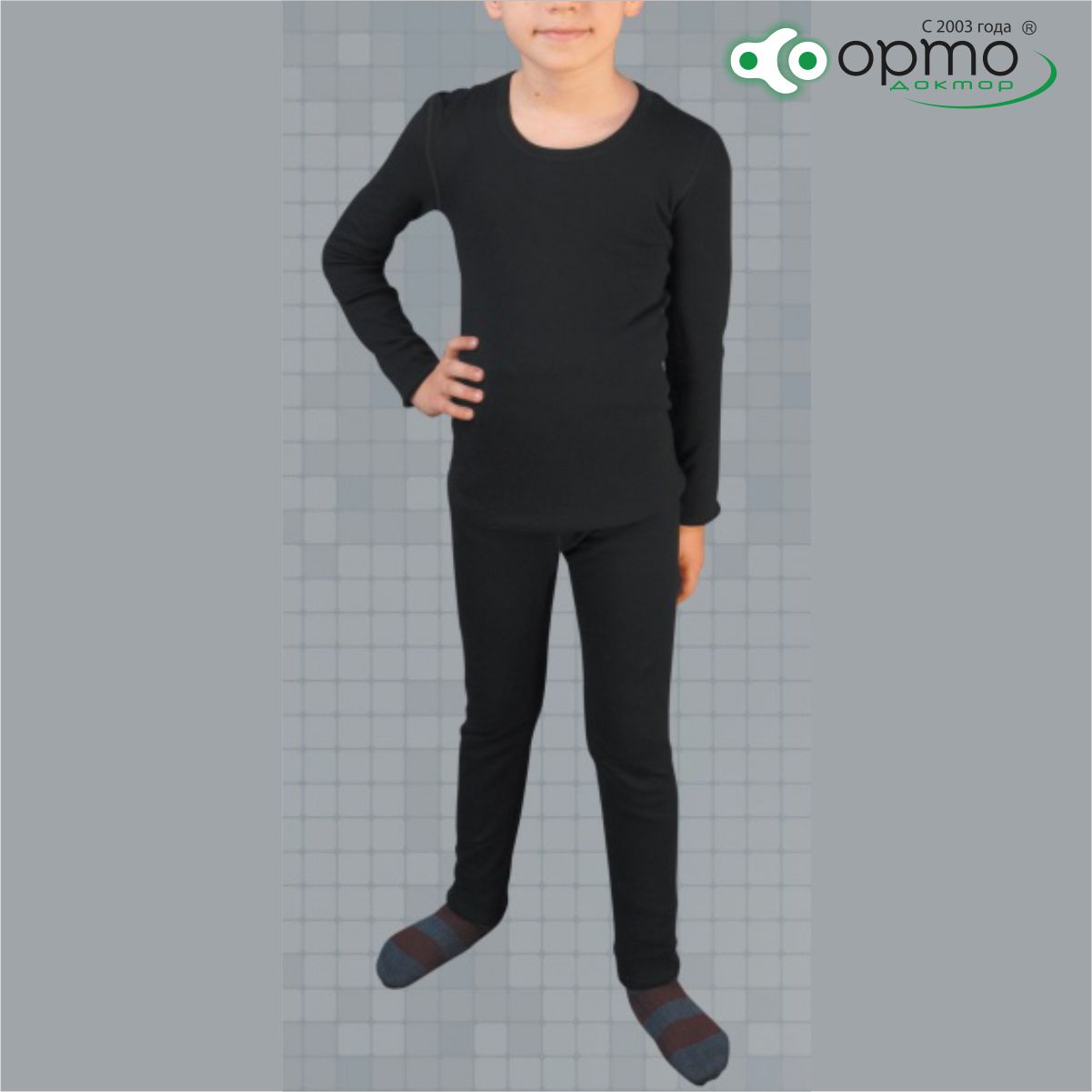 Детское термобелье (170, черный)
