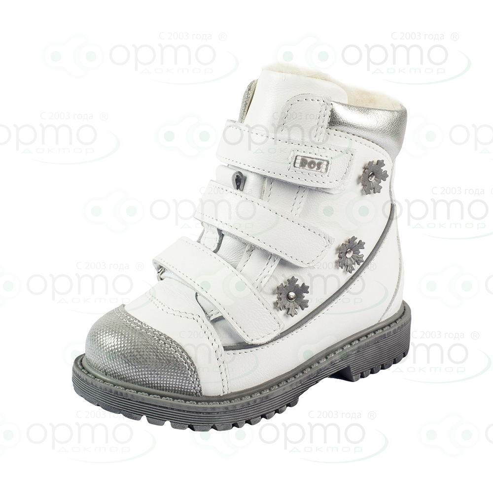 Ботинки на меху белые 153-03 (36)