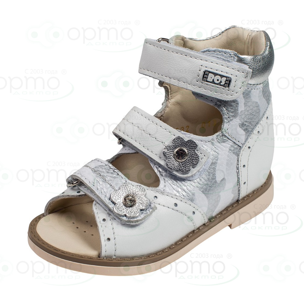 Сандалики высокие белые милитари 032-013 (35)