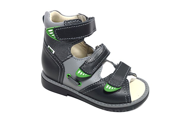 Сандалики высокие серые 033-21 (35)