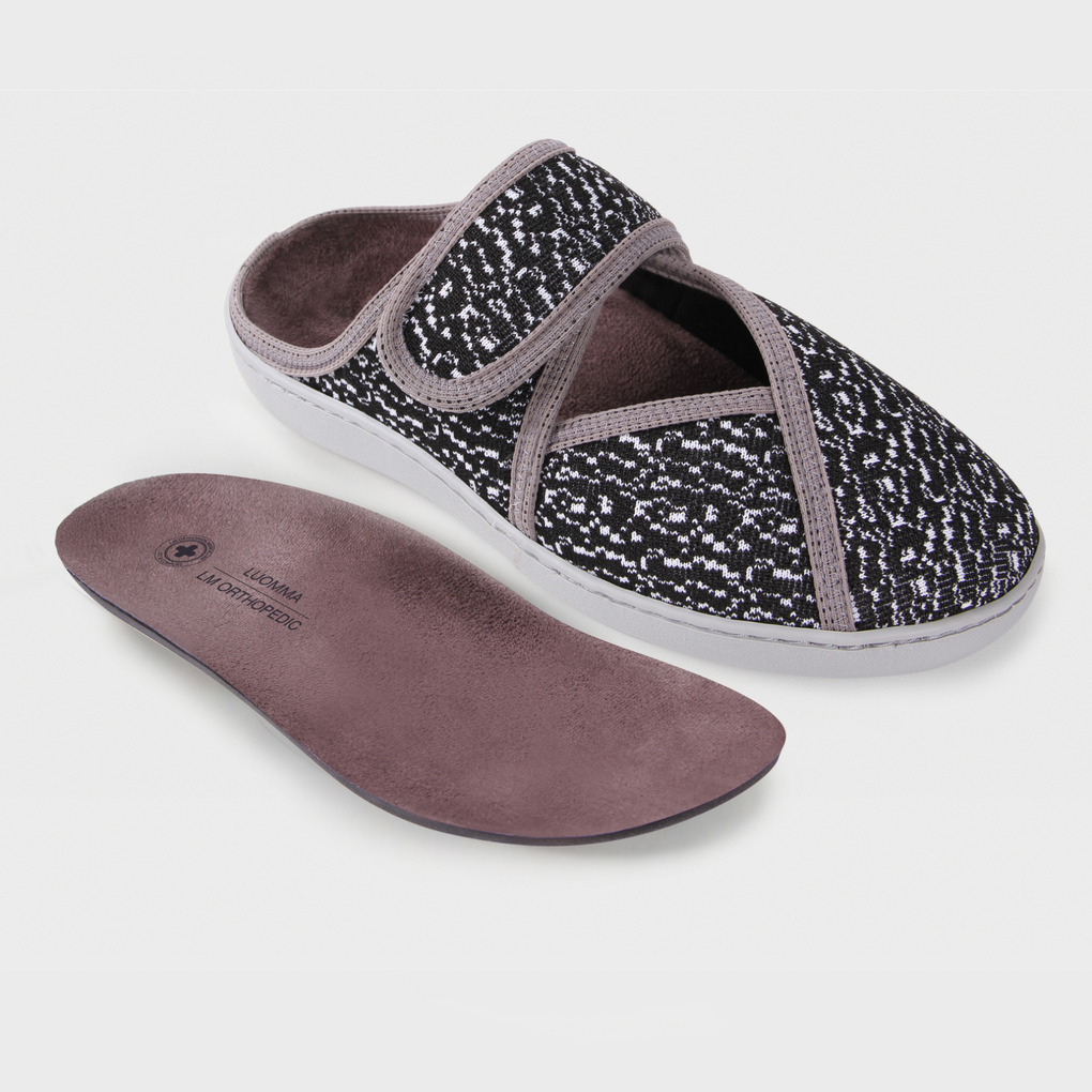 Обувь ортопедическая малосложная LM Orthopedic, туфли домашние, черно-белый  (XХS(35-36))