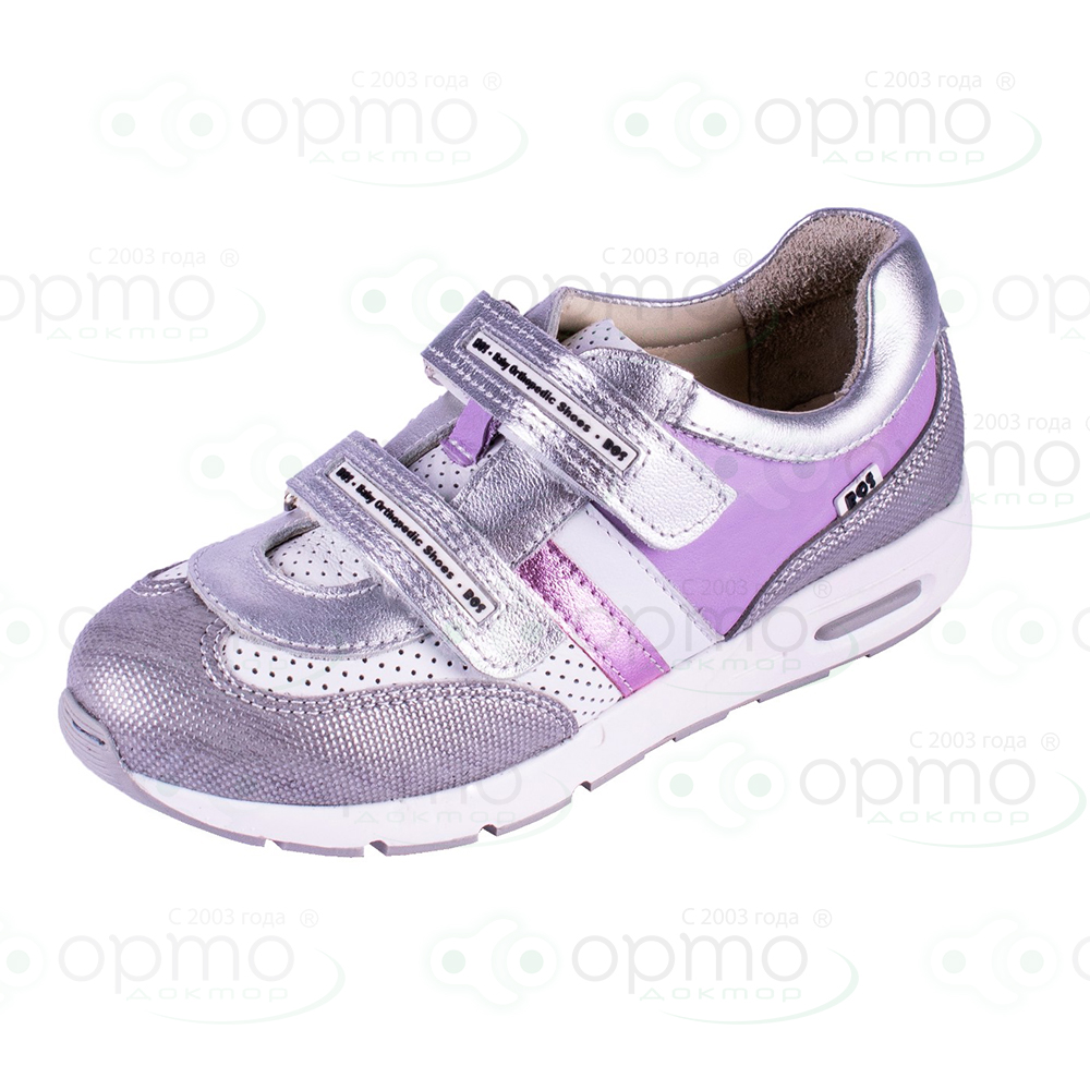 Кроссовки фиолетовые с серебром 232-812 (36)