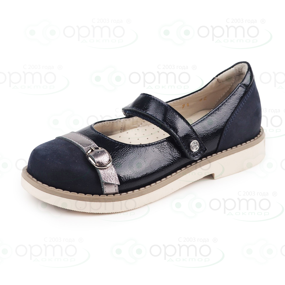 Туфли  синий+лак 013-71 (36)