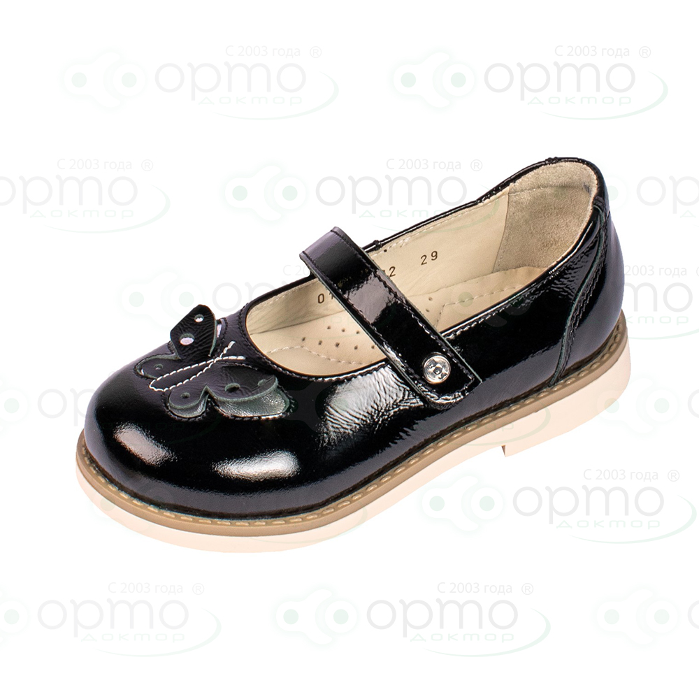 Туфли  черный лак 015-122 (35)