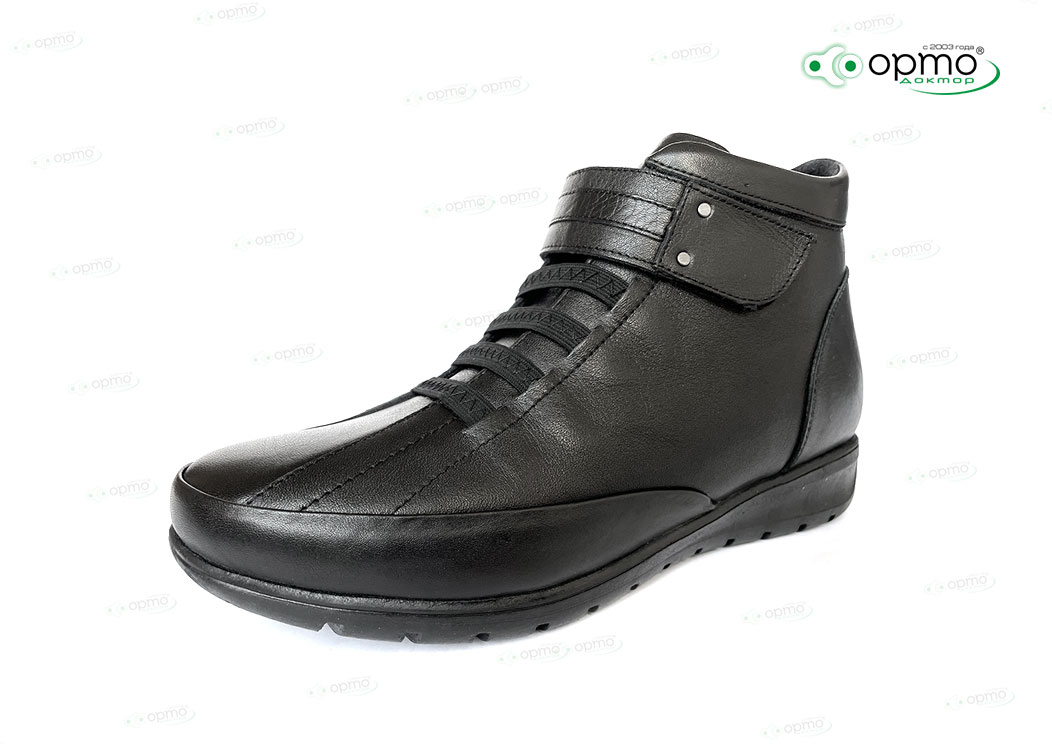 FOOTWELL Ботинки женские анатомические,черные 7118 (42)