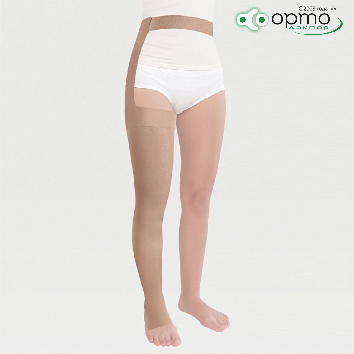 Моночулок на левую ногу (откр. нос) OD-260L										 (ССL2, Long, М, черный)