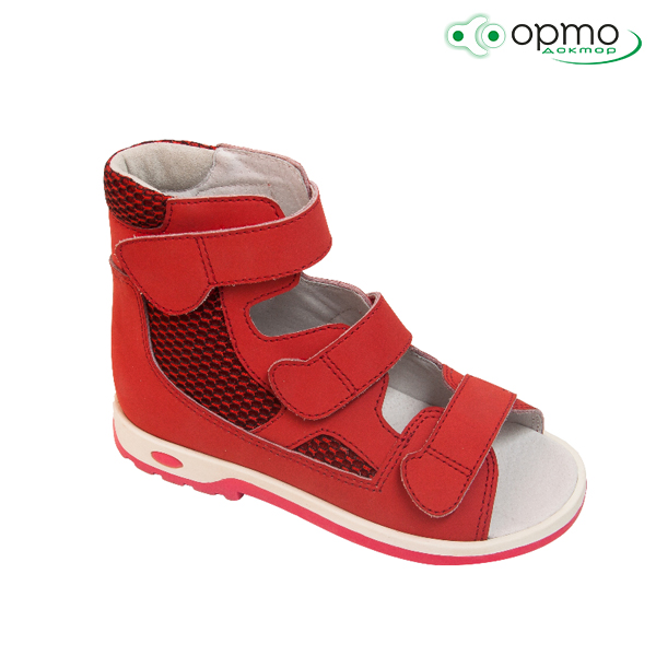 Ботинки летние ОРТОБУМ 71537 (35, красный)