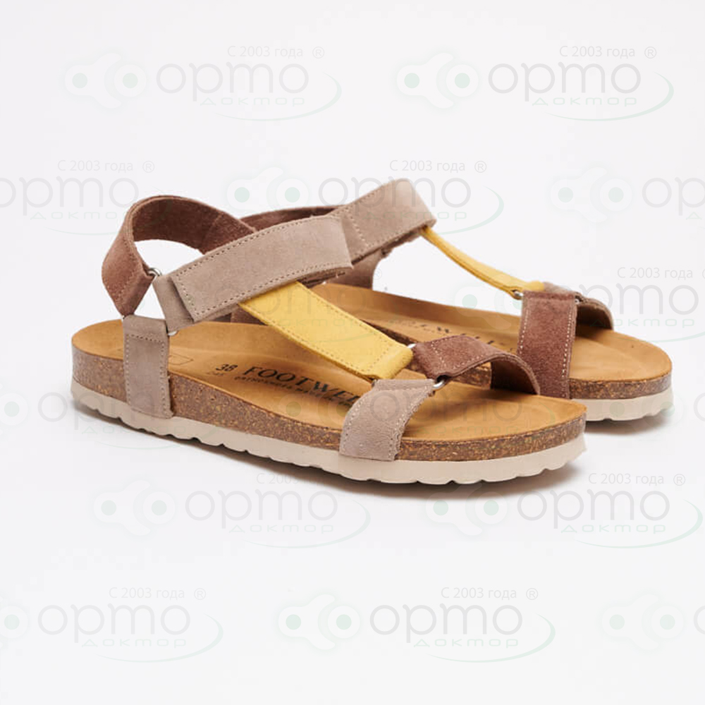 520026-111 Сандалии женские анатомические,ореховый микс Footwell (40)